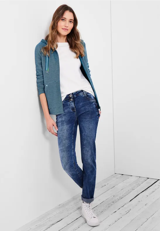 Shirtjacke mit Kapuze teal blue