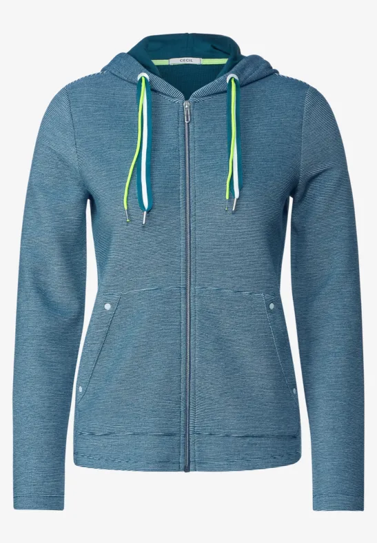 Shirtjacke mit Kapuze teal blue