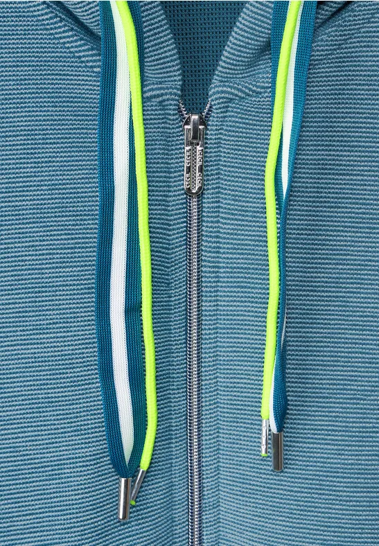 Shirtjacke mit Kapuze teal blue