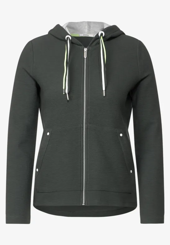 Shirtjas met capuchon easy khaki