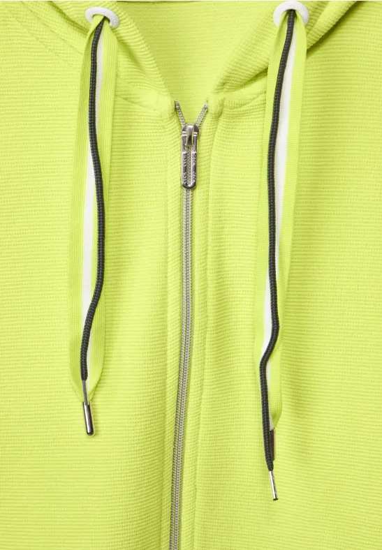 Shirtjas met capuchon limelight yellow
