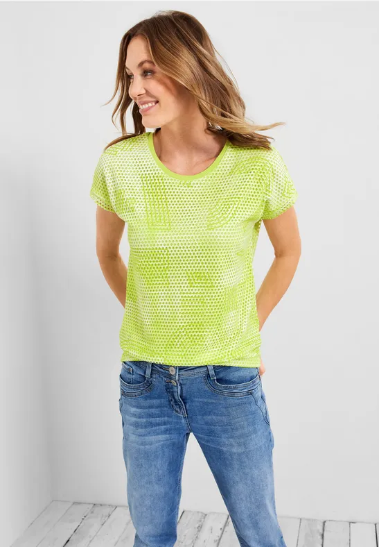 Mesh Mix T-Shirt limelight yellow