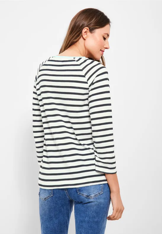 Strukturstreifen Shirt easy khaki