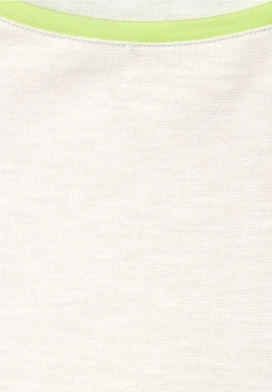 Shirt met structuur vanilla white