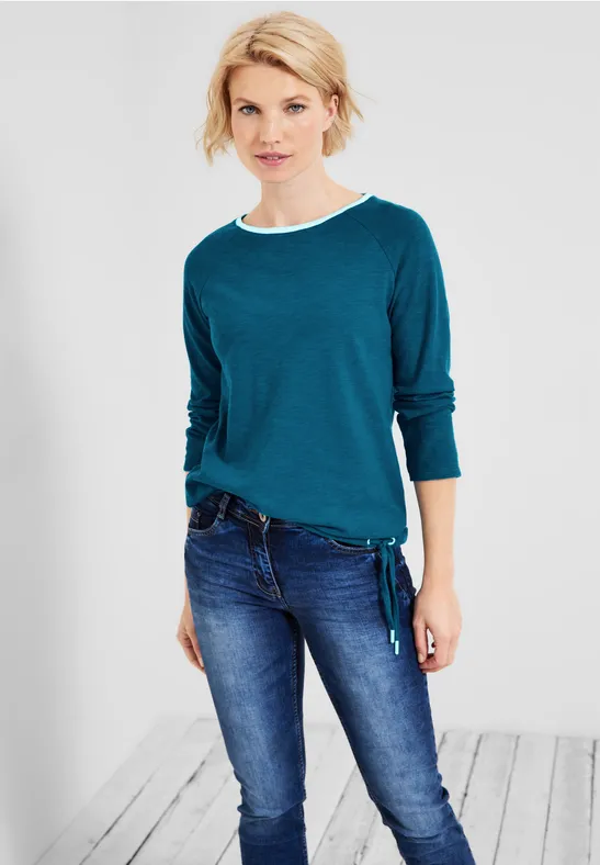 T-shirt structuré teal blue