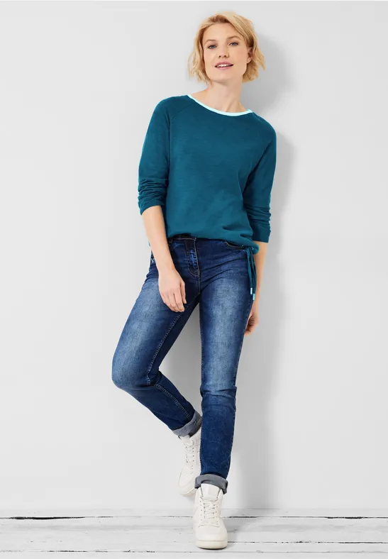 T-shirt structuré teal blue