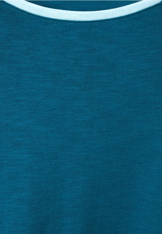T-shirt structuré teal blue