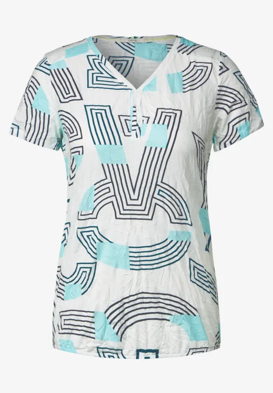 Shirt in Crinkle-Optik vanilla white
