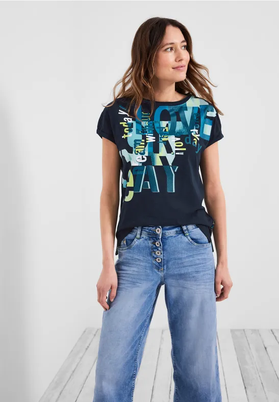 Love Fotoprint T-Shirt deep blue