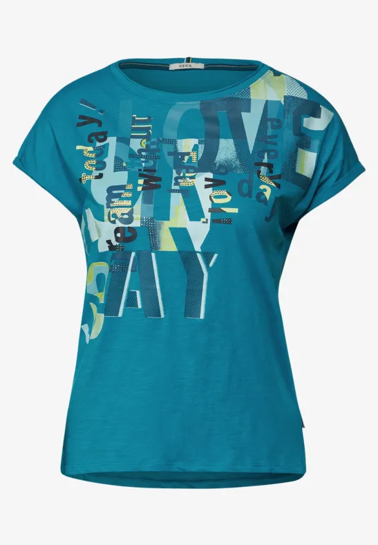 Love Fotoprint T-Shirt caribbean blue