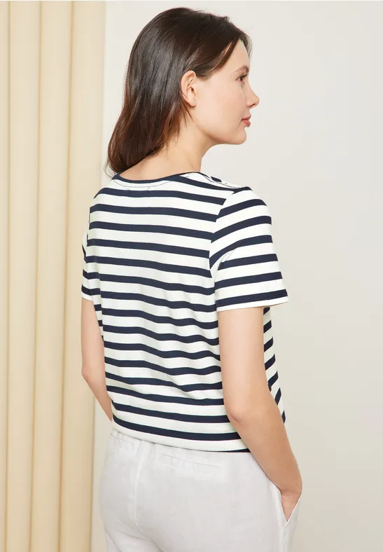 T-shirt à rayures deep blue