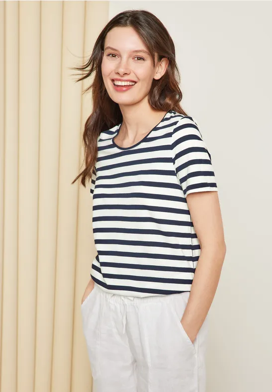 T-shirt à rayures deep blue