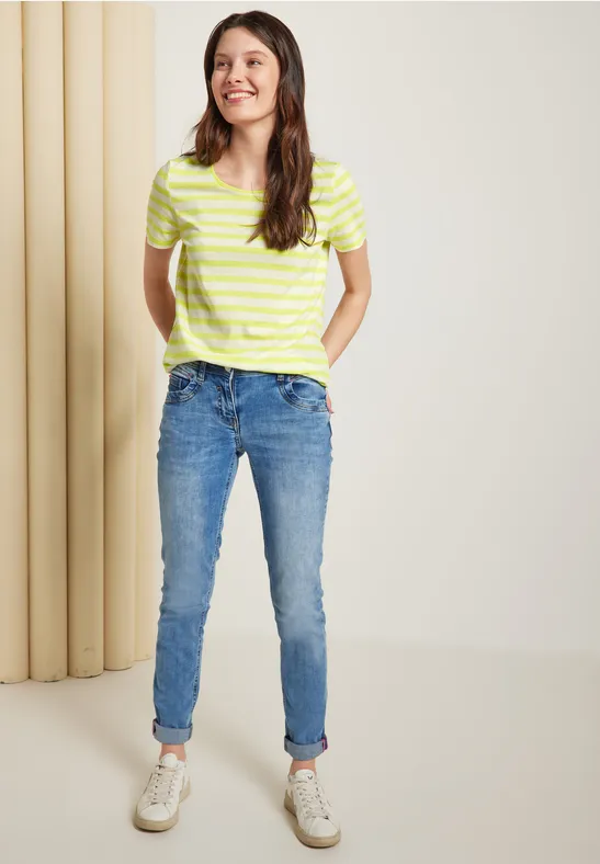 Shirt met gestreept patroon limelight yellow