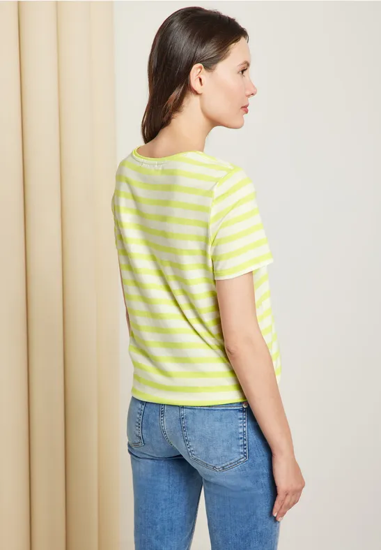 Shirt met gestreept patroon limelight yellow