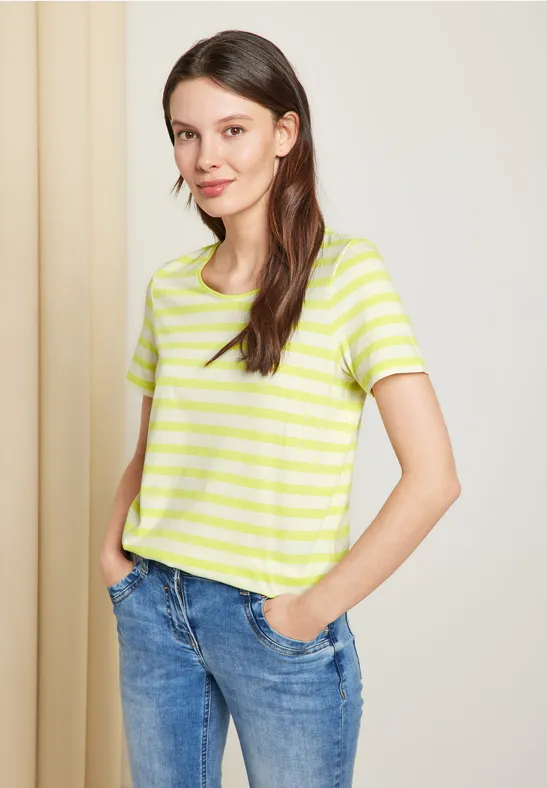 Shirt met gestreept patroon limelight yellow