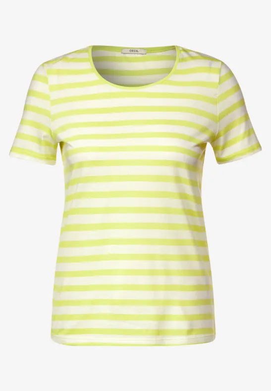 Shirt met gestreept patroon limelight yellow