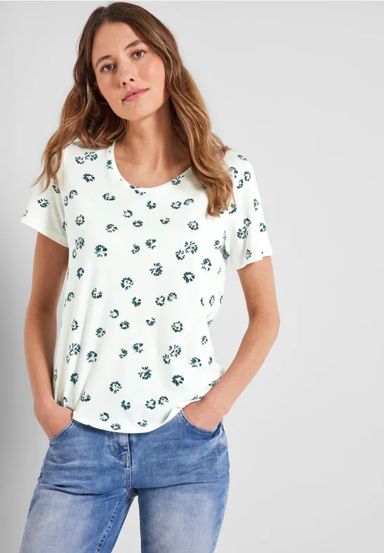 T-shirt à motif minimaliste vanilla white