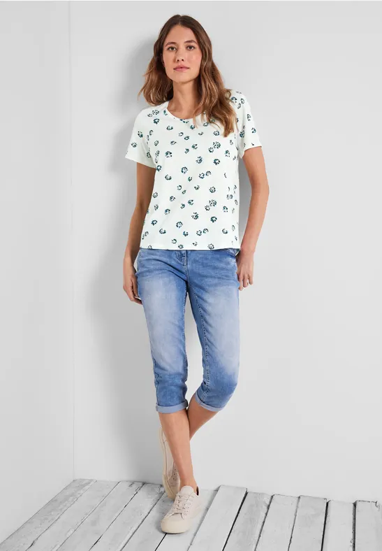 T-shirt à motif minimaliste vanilla white