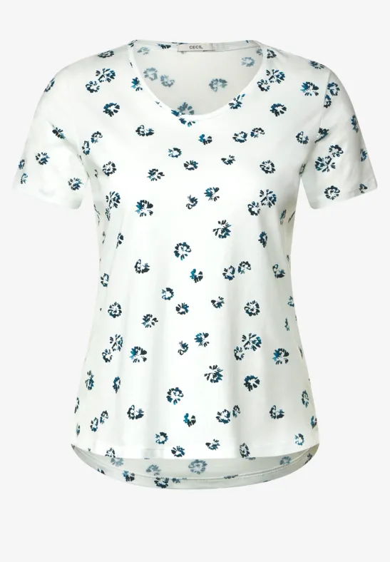 T-shirt à motif minimaliste vanilla white