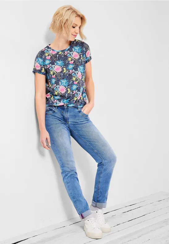 T-shirt avec imprimé all-over deep blue