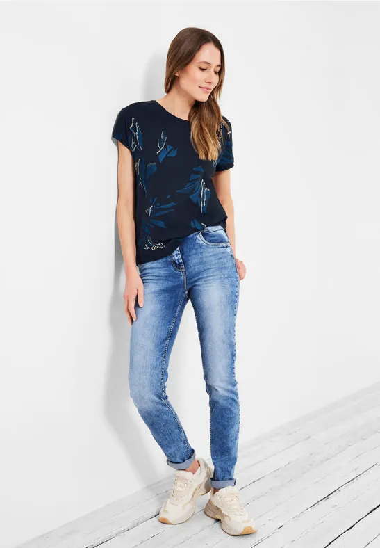 T-shirt in effectgaren deep blue