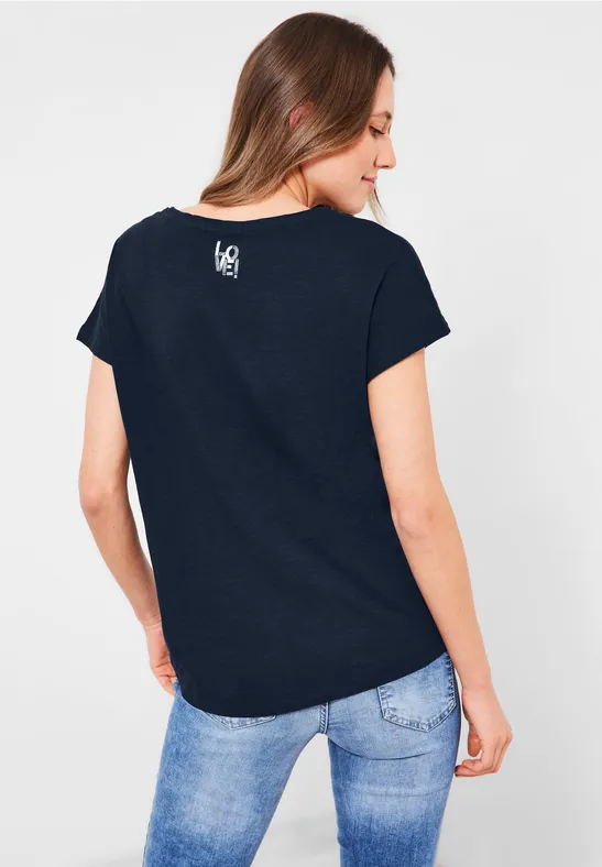 T-shirt in effectgaren deep blue