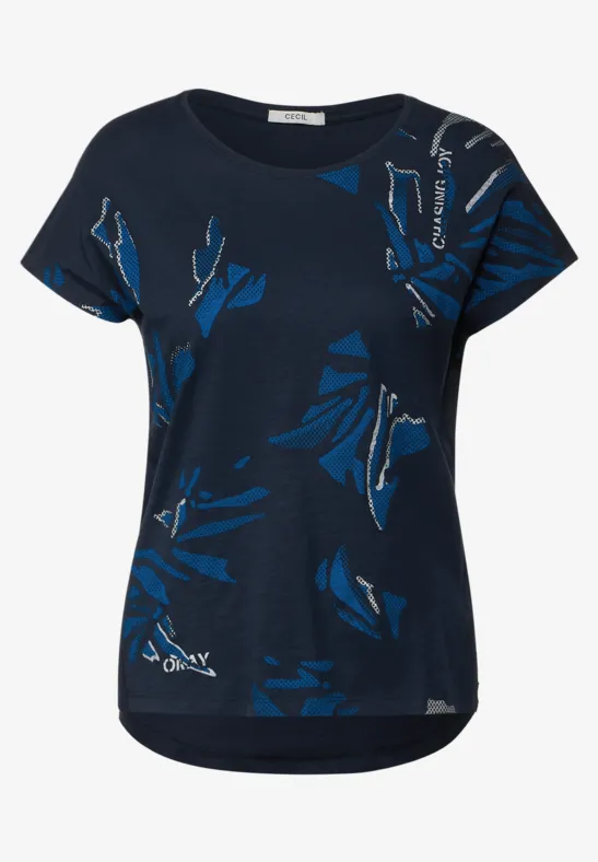 T-shirt in effectgaren deep blue