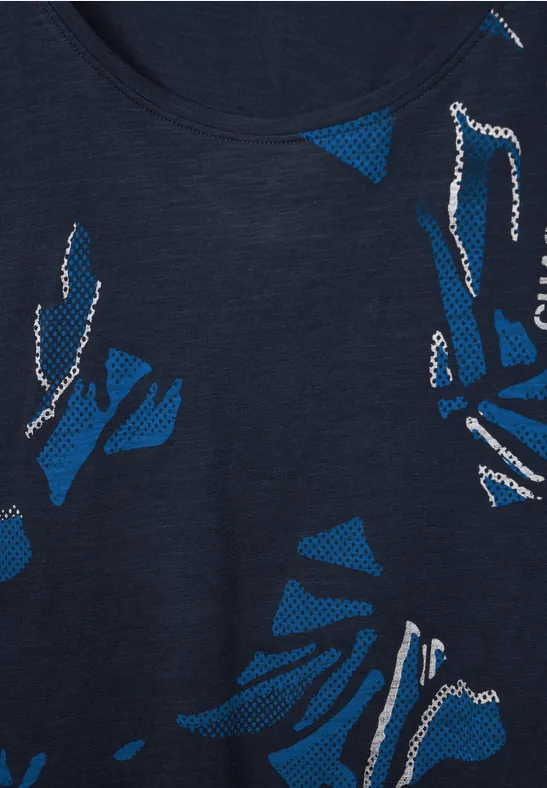 T-shirt in effectgaren deep blue
