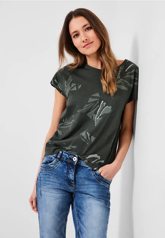 T-shirt in effectgaren easy khaki