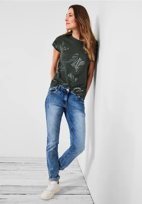 T-shirt in effectgaren easy khaki