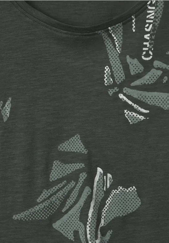 T-shirt in effectgaren easy khaki
