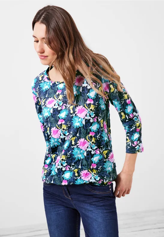 Shirt in Crash Optik deep blue