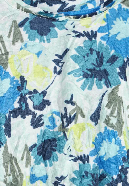 Shirt in crash-look vanilla white