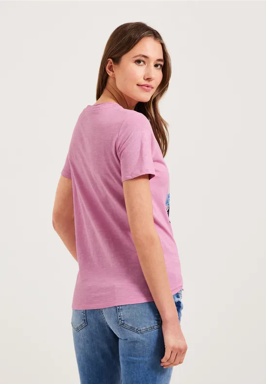 T-shirt met city-fotoprint light pink