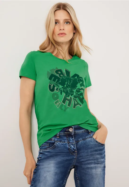 T-shirt met fotoprint fresh green