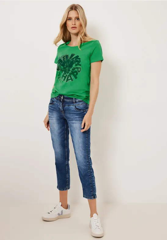 T-shirt met fotoprint fresh green