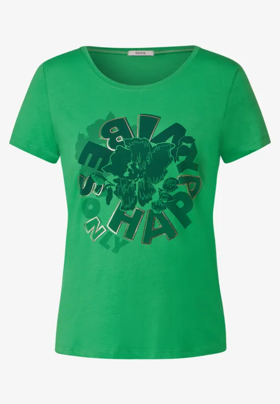 T-shirt met fotoprint fresh green