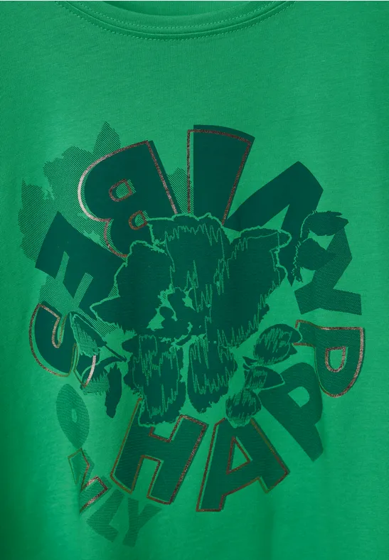 T-shirt met fotoprint fresh green