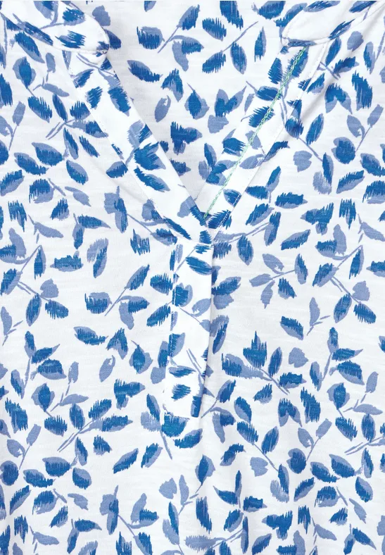 Top mit Minimalmuster vanilla white