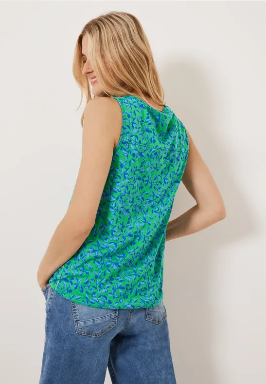 Top mit Minimalmuster fresh green