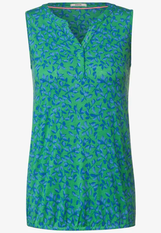 Top mit Minimalmuster fresh green