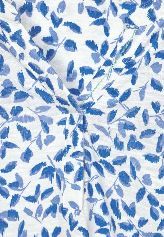 Minimalmuster T-Shirt vanilla white