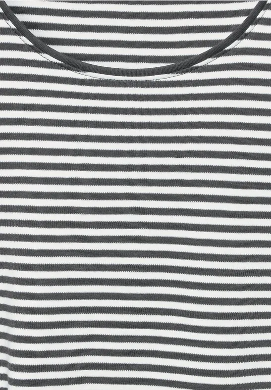 T-Shirt mit Streifenmuster easy khaki