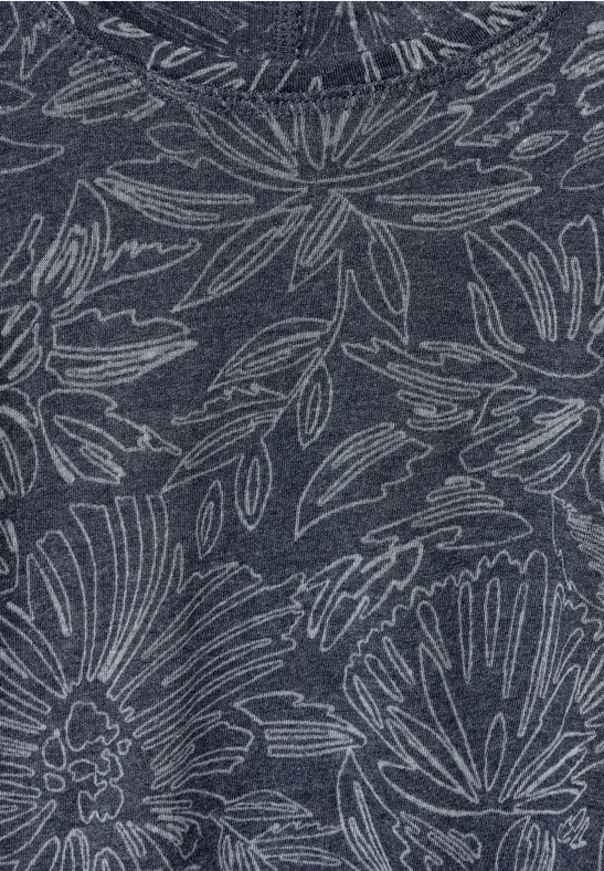 Burn Out T-Shirt deep blue