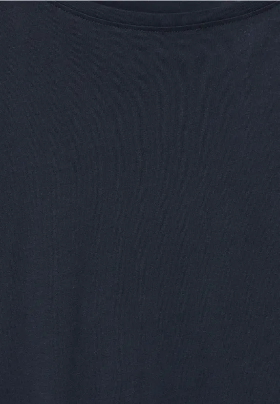 T-Shirt mit Raffdetails deep blue