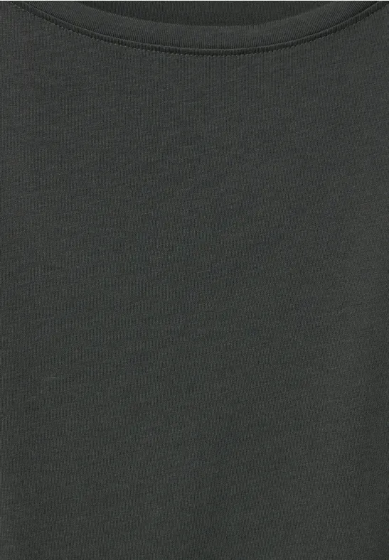 T-Shirt mit Raffdetails easy khaki