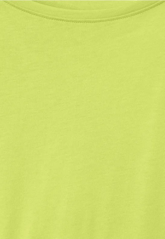 T-Shirt mit Raffdetails limelight yellow