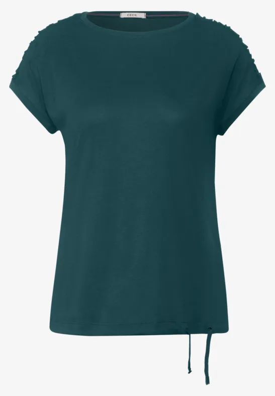 T-shirt avec détails froncés deep lake green