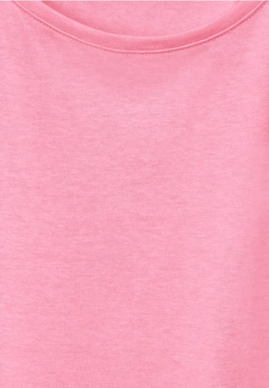 T-shirt met plooien soft pink