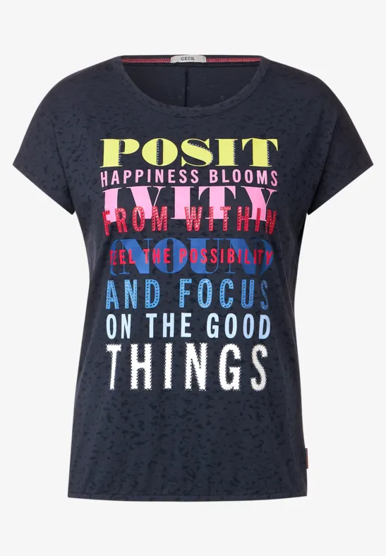 Burnout T-shirt burn out deep blue